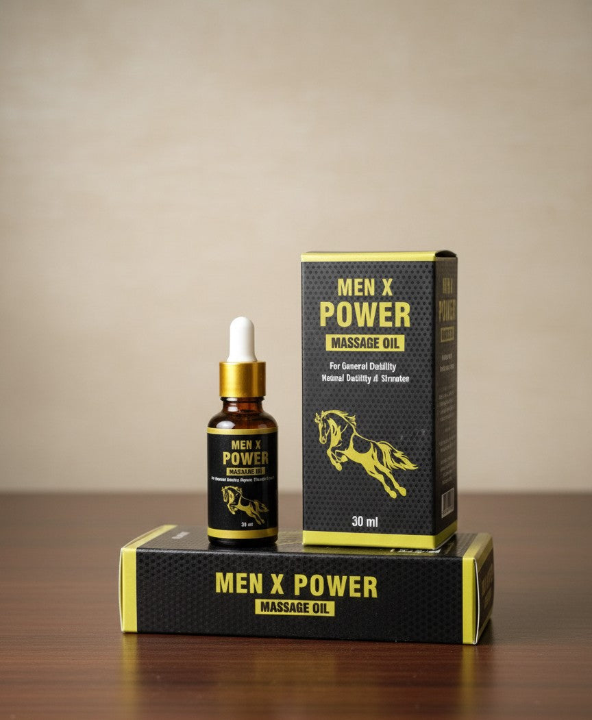 Men X Power Massage Oil – Strength & Vitality Formula (30ml)