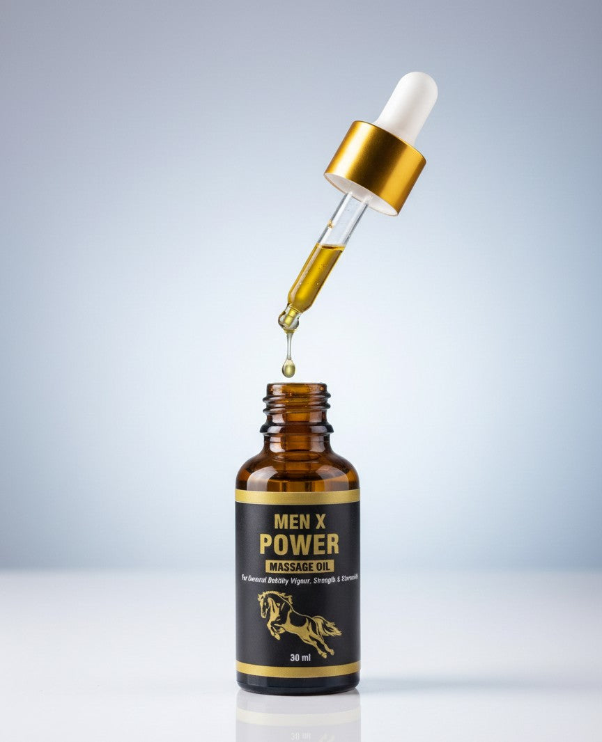 Men X Power Massage Oil – Strength & Vitality Formula (30ml)