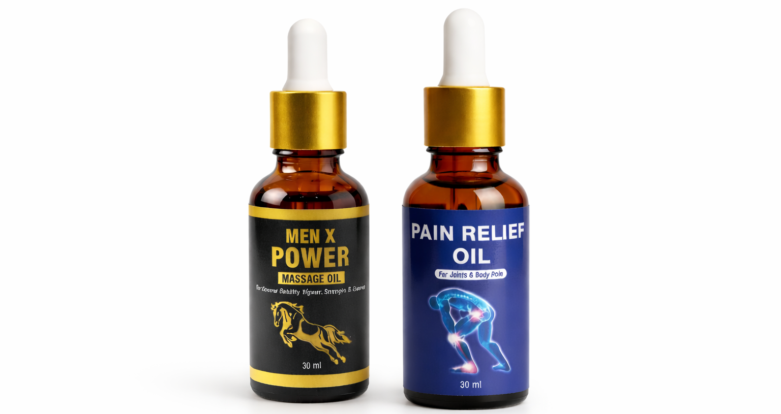 Men X Power + Pain Relief Oil Combo Pack (30ml + 30ml)